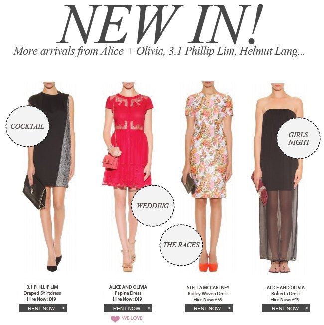 New In More arrivals from Alice + Olivia, 3.1 Phillip Lim, Helmut Lang...