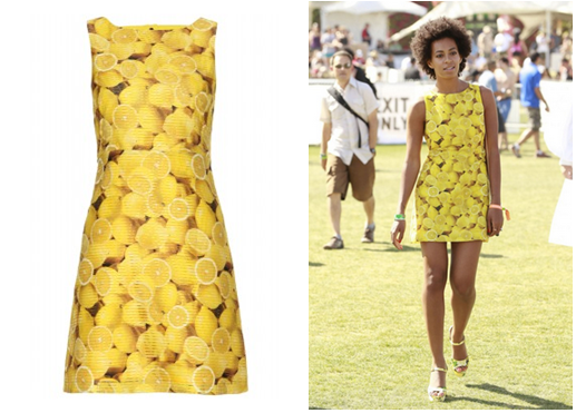 Solange Knowles wears Alice and Olivia - Candice Print Dress at Coachella