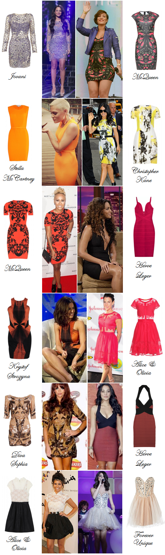 celebrity dresses