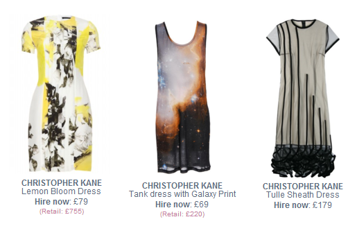 Christopher Kane dresses to hire