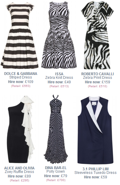 cocktail dresses monochrome