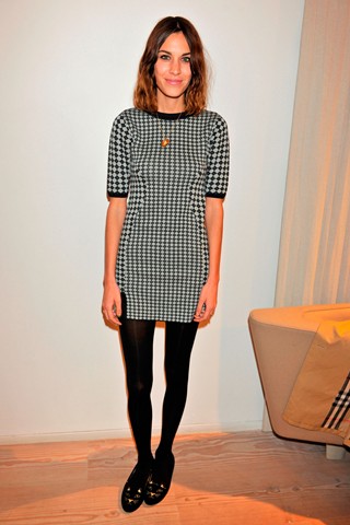 How to Wear Pattern Tights - Alexa Chung