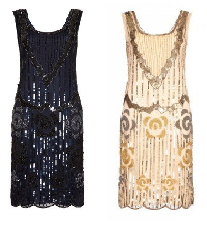 Audrey Navy Flapper Dress £85 Audrey Blush Flapper Dress £85