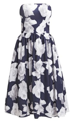 CHI CHI LONDON - Blue Flower Strapless Dress (Hire - £49)