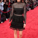 Lucy Liu in Hall Mini Black Dress