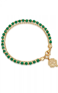 yellow-gold-vermeil-green-onyx-four-leaf-clover-biography-bracelet 1