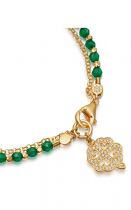 yellow-gold-vermeil-green-onyx-four-leaf-clover-biography-bracelet 2